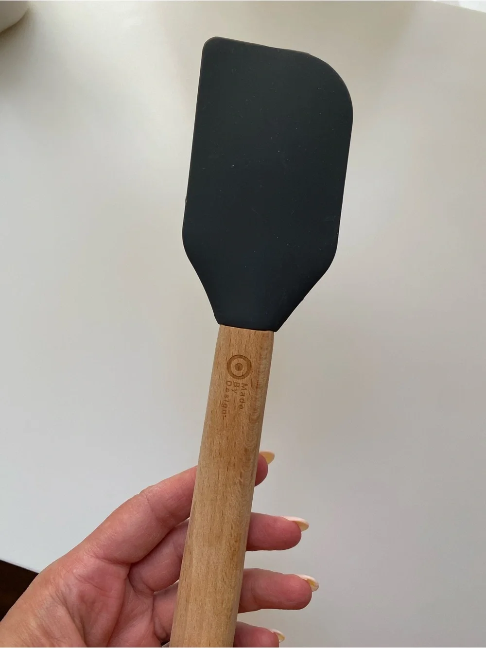 BEECH WOOD AND SILICONE SPATULA LARGE  MADE BY DESIGN